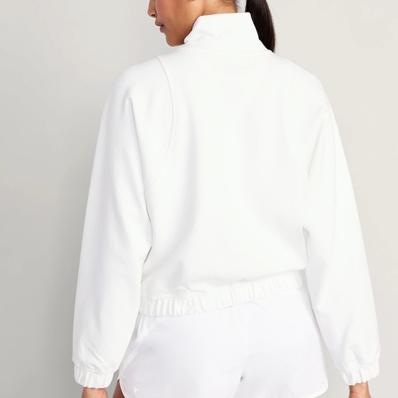 NWT OLD NAVY Dynamic Fleece Oversized 1/2-Zip Sweatshirt Color: Magnolia MEDUIM - Picture 2 of 5